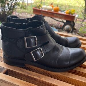 Timberland Black Ankle Boots with Buckles women